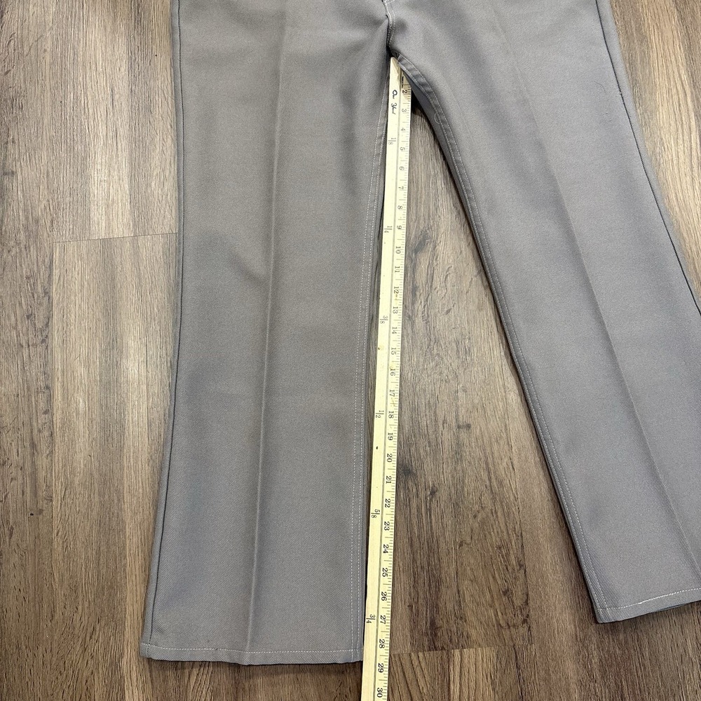 Levi's Black Tag Vintage 1970s Polyester Pants‎ W40 L30 Gray USA - Picture 14 of 16